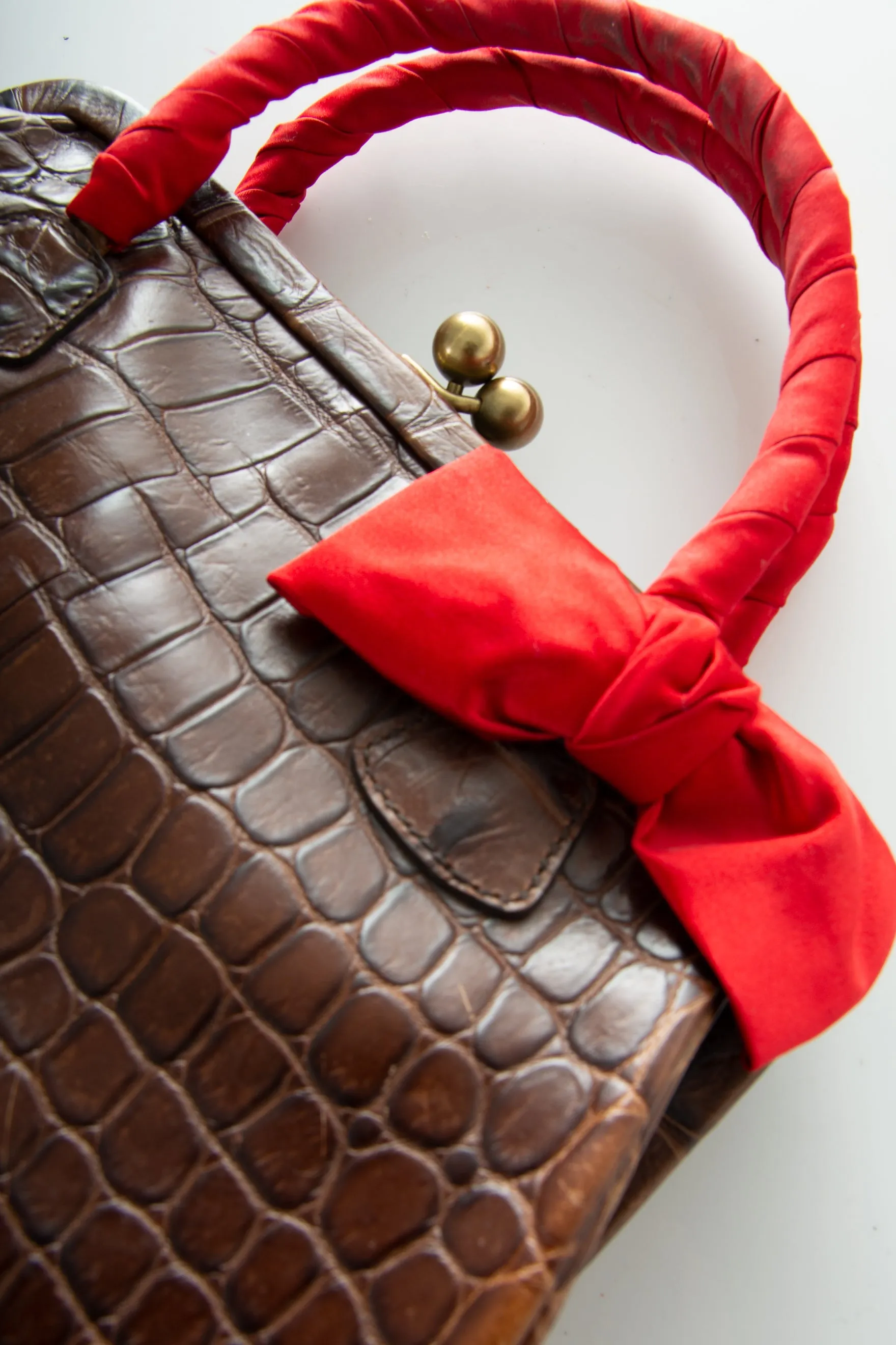 Croc Bag with Bow