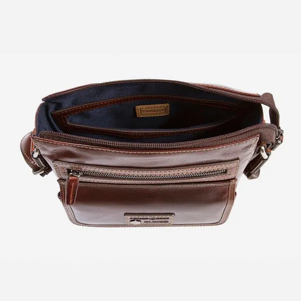CROSSBODY ORGANISER BAG, TOBACCO