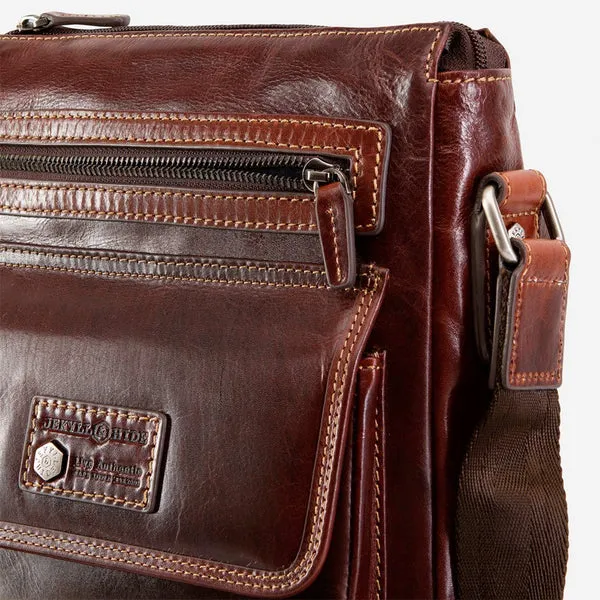 CROSSBODY ORGANISER BAG, TOBACCO