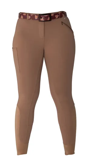 Curvy Mare | High Waist Breech | Tan   Tan | Side Phone Pocket