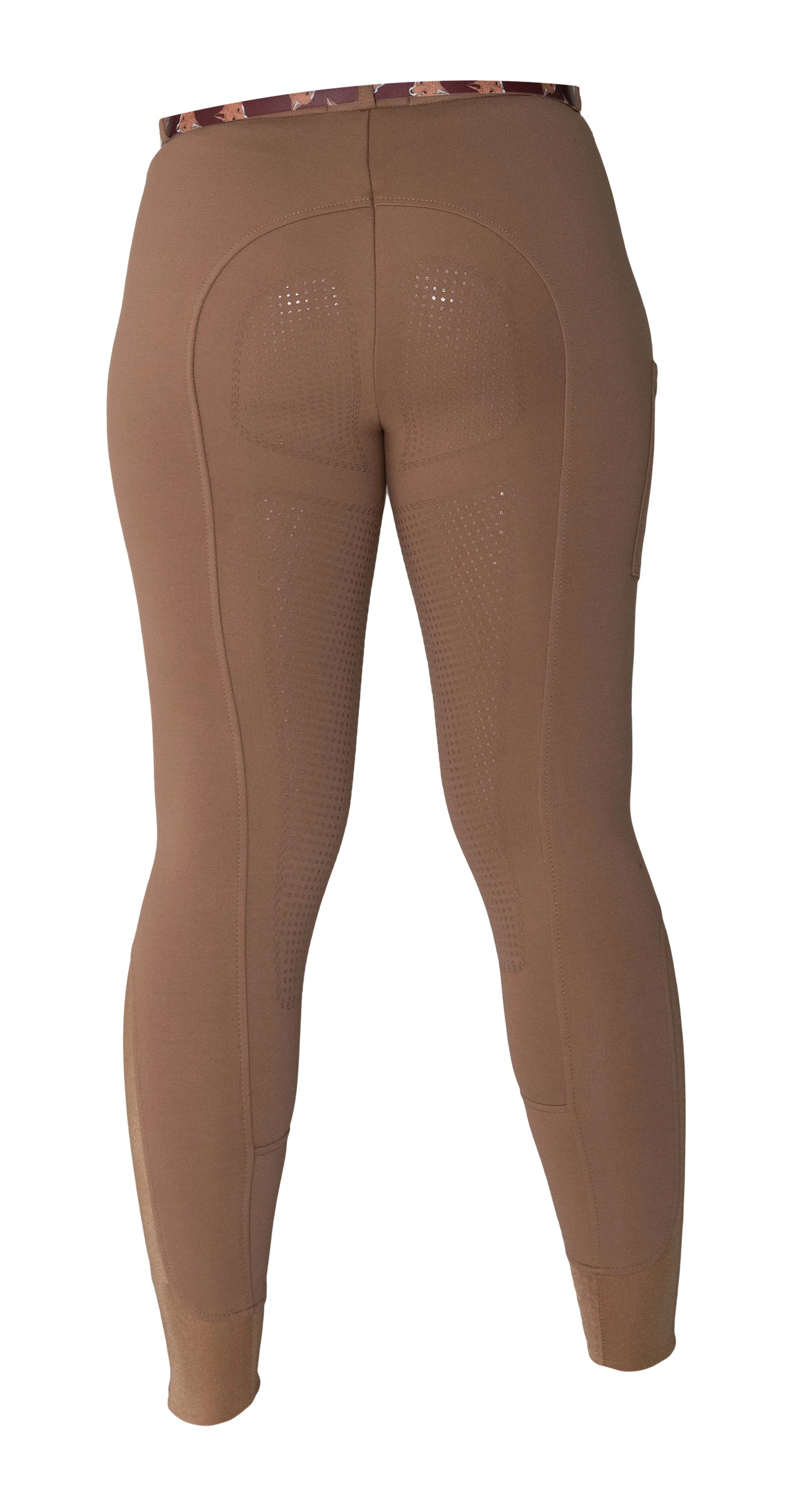 Curvy Mare | High Waist Breech | Tan   Tan | Side Phone Pocket