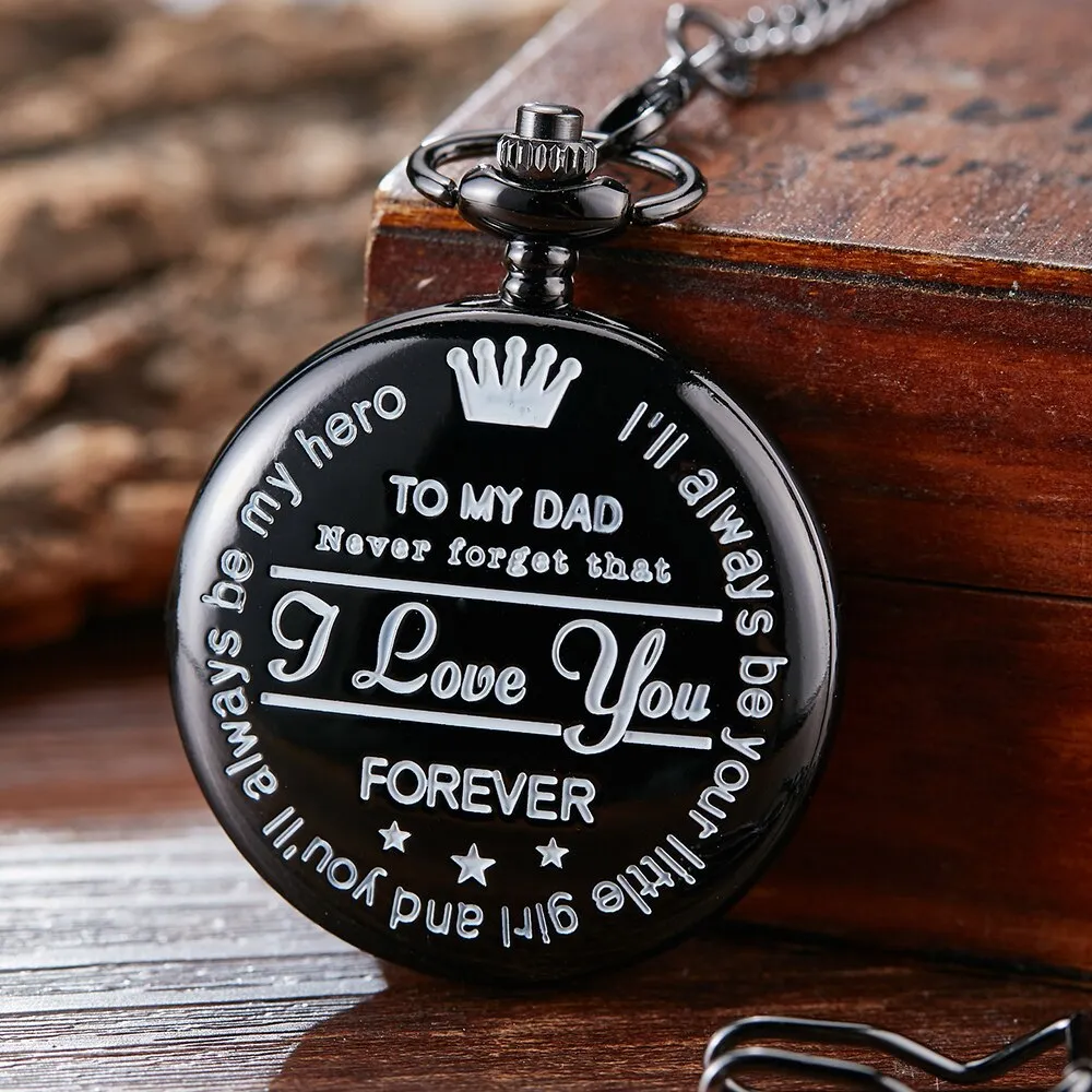 Daughter-Dad Quartz Pocket Watch