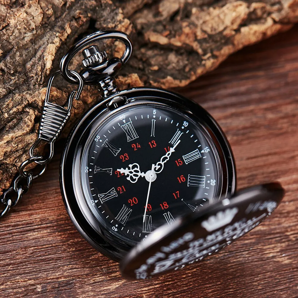 Daughter-Dad Quartz Pocket Watch