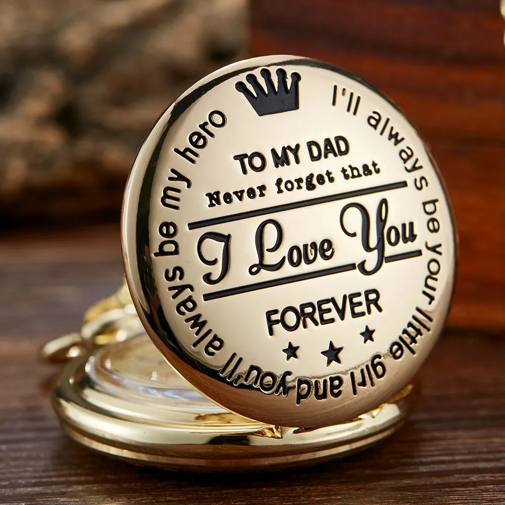 Daughter-Dad Quartz Pocket Watch