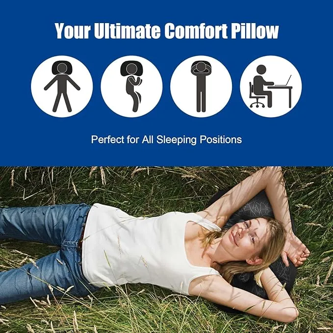 DAWNTREES 2 Pack Inflatable Pillow for Camping,Portable Compressible Ultra-light Travel Inflatable Pillow for Sleeping,Support The Neck and Lumbar,Backpacking Essentials (Black)