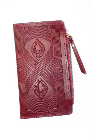 Deep Diver Zip Wallet in Oxblood