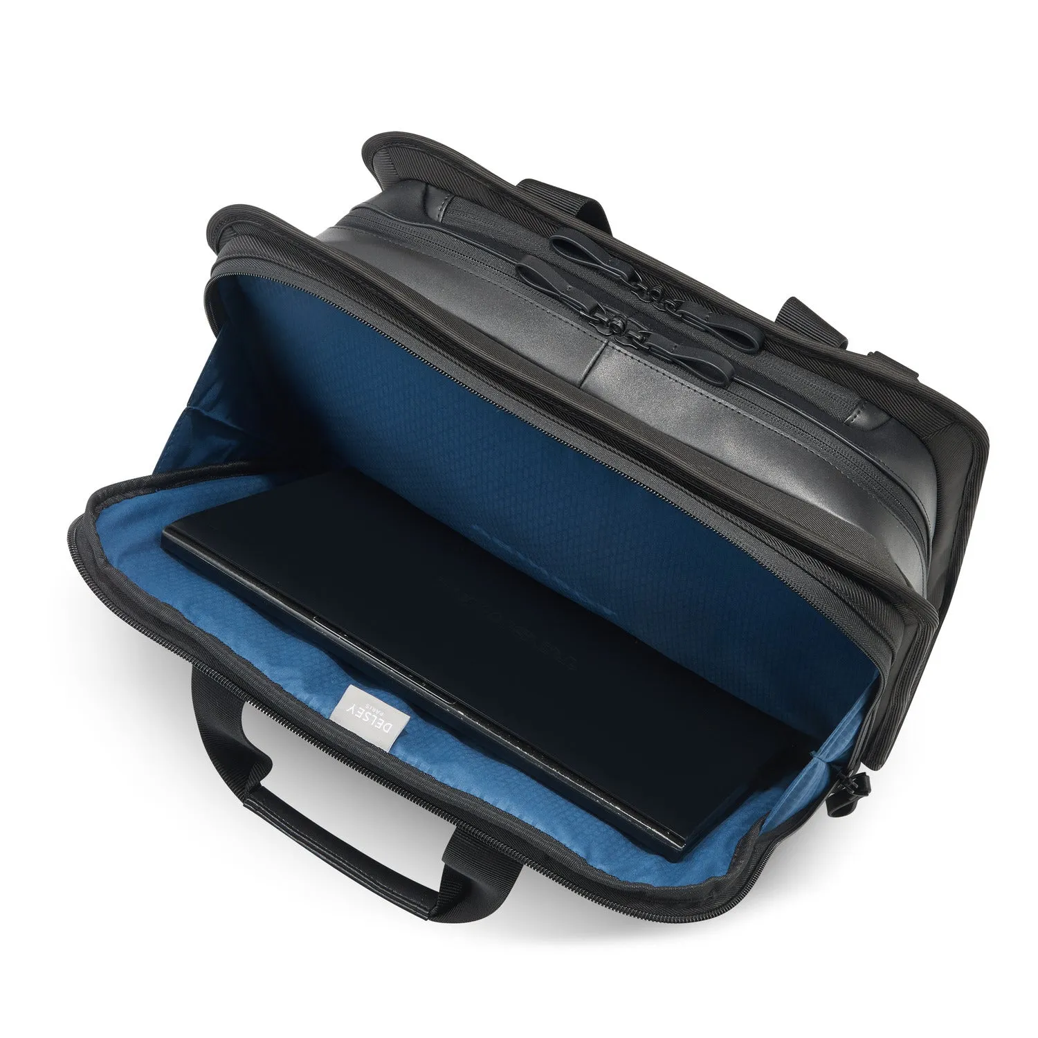 Delsey Arche 2 Compartment Satchel Laptop Protection 15.6 inch Black - 00120016100