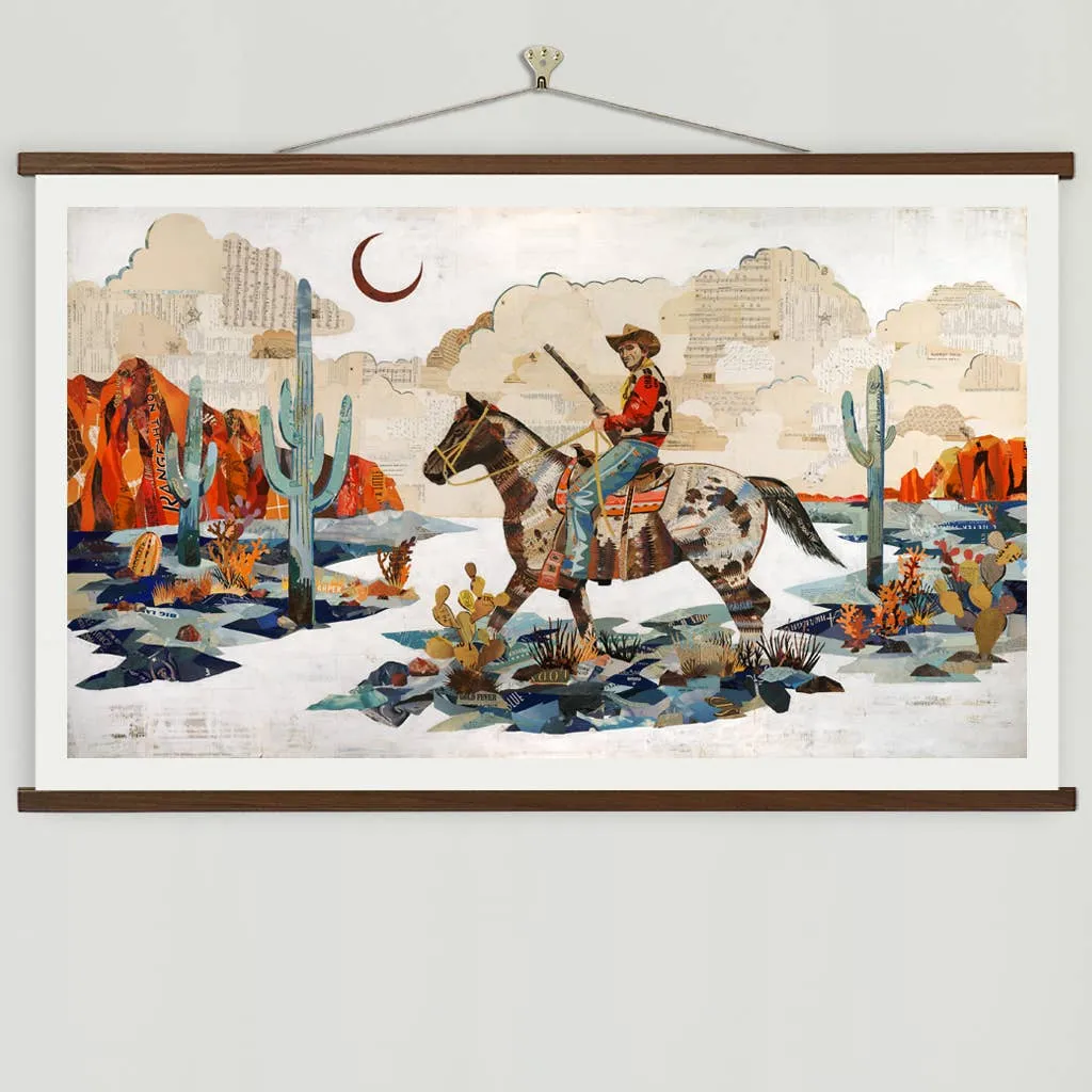 Dolan Geiman - Art Print | Wrangler Wall Art | NIGHT SCOUT: Unframed / 24 X 42