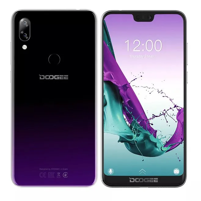 DOOGEE N10 4G LTE Smart Phone Android 8.1 Octa-Core 3GB RAM 32GB ROM 5.84 inch 3360mAh Mobile Phone Purple