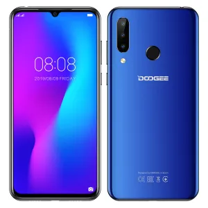 Doogee N20 4G Smartphone 6.3"" Waterdrop Screen Mobile Phone 4GB 64GB Octa Core 16MP Triple Rear Cameras 4350mAh 10w Quick Charge blue