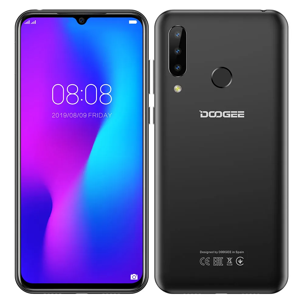 Doogee N20 4G Smartphone 6.3"" Waterdrop Screen Mobile Phone 4GB 64GB Octa Core 16MP Triple Rear Cameras 4350mAh 10w Quick Charge blue