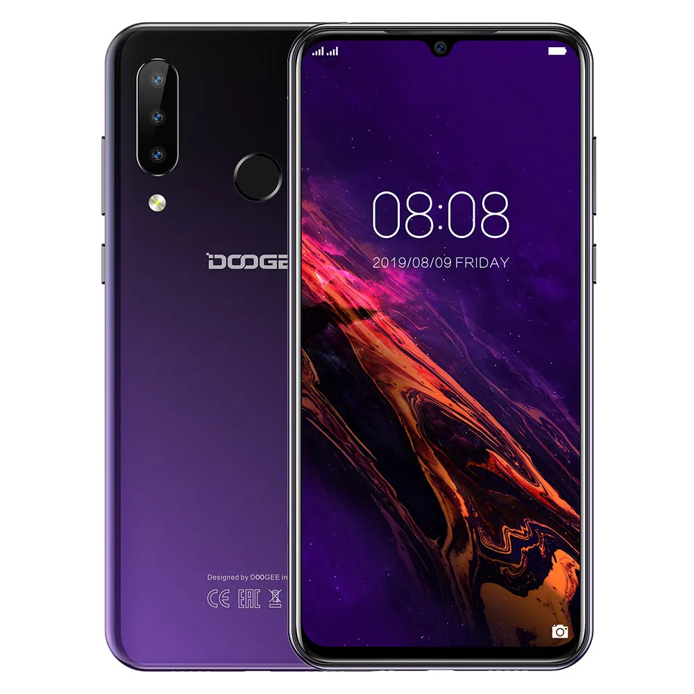 Doogee N20 4G Smartphone 6.3"" Waterdrop Screen Mobile Phone 4GB 64GB Octa Core 16MP Triple Rear Cameras 4350mAh 10w Quick Charge blue