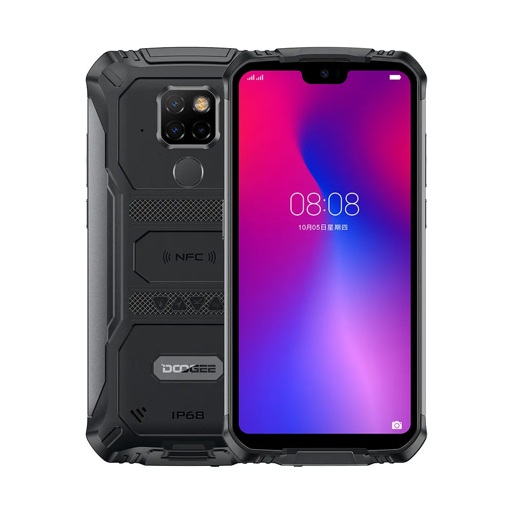 Doogee S68 Pro Cellphone Helio P70 Octa-core 6GB 128GB Memory 21MP 16MP 8MP 8MP Camera 5.84"" IPS Display 6300mAh 12V/2A Charge Smartphone Black_Non-European version