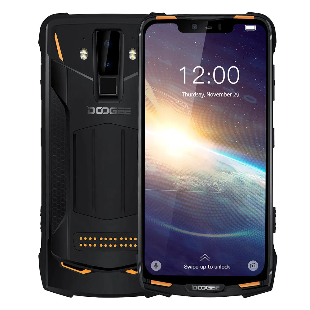 DOOGEE S90 Pro IP68/IP69K Rugged Mobile Phone Android 9.0 Smartphone 6.18'' FHD  Display Helio P70 Octa Core 6GB 128GB 16MP Cam black_Russian version