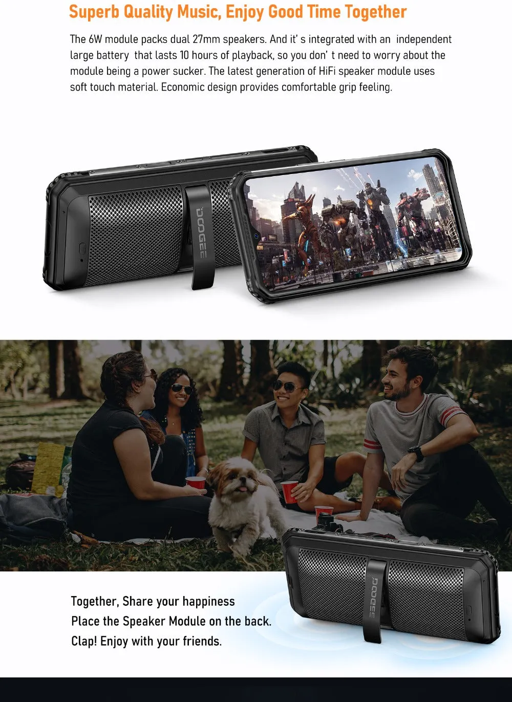 DOOGEE S95 Pro Mobile Phone IP68/IP69K Waterproof 6.3inch Smartphone 5150mAh Helio P90 CPU 8GB RAM 128GB ROM 48MP 16MP 8MP Camera Android 9.0 Pie System Black_Non-European version