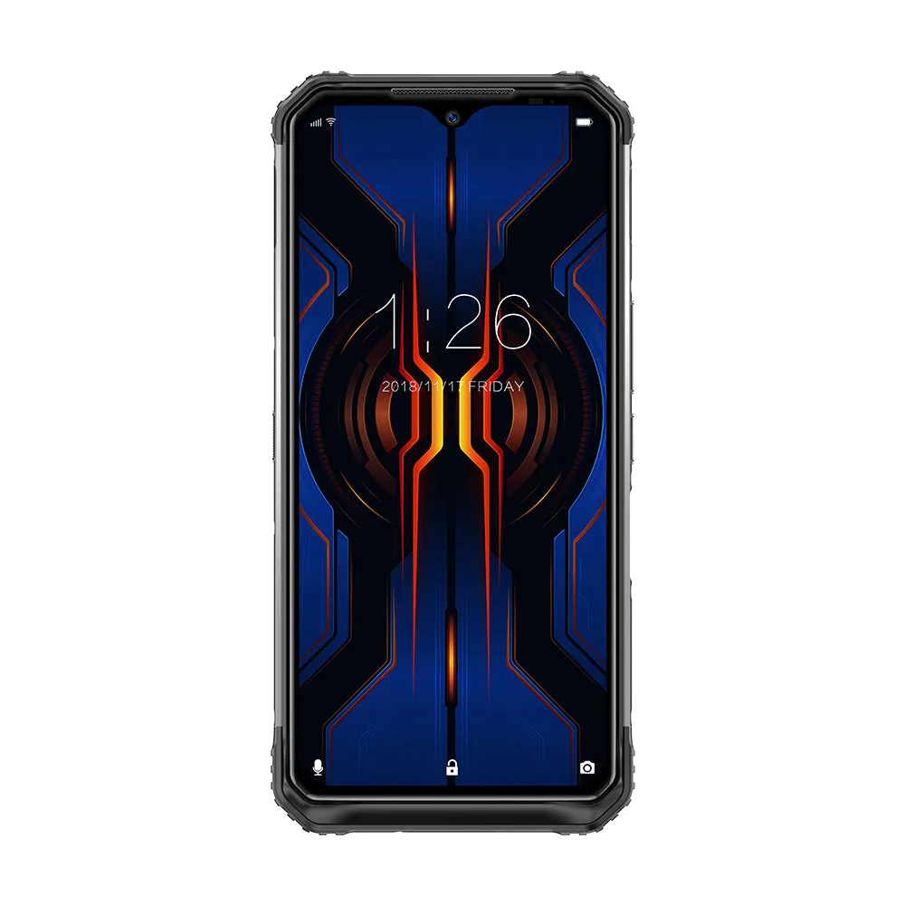 DOOGEE S95 Pro Mobile Phone IP68/IP69K Waterproof 6.3inch Smartphone 5150mAh Helio P90 CPU 8GB RAM 128GB ROM 48MP 16MP 8MP Camera Android 9.0 Pie System Black_Non-European version