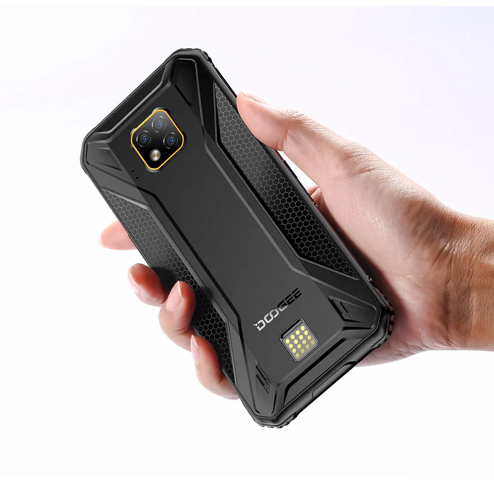 DOOGEE S95 Pro Mobile Phone IP68/IP69K Waterproof 6.3inch Smartphone 5150mAh Helio P90 CPU 8GB RAM 128GB ROM 48MP 16MP 8MP Camera Android 9.0 Pie System Black_Non-European version
