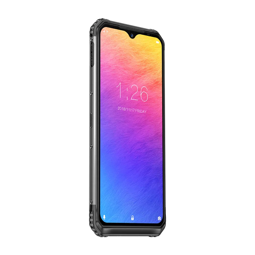 DOOGEE S95 Pro Mobile Phone IP68/IP69K Waterproof 6.3inch Smartphone 5150mAh Helio P90 CPU 8GB RAM 128GB ROM 48MP 16MP 8MP Camera Android 9.0 Pie System Black_Non-European version