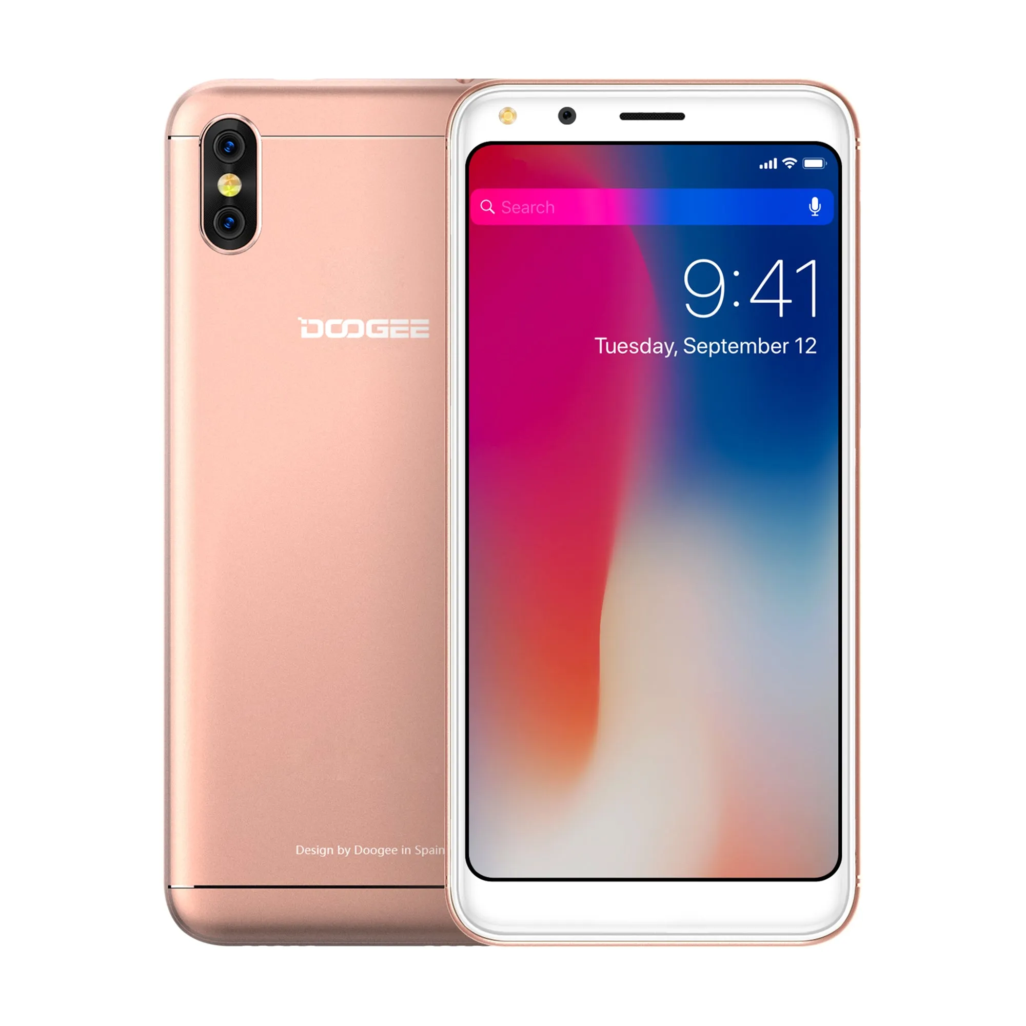DOOGEE X53 5.3 Inch 720P Quad Core 1   16GB Smart Phone-Pink