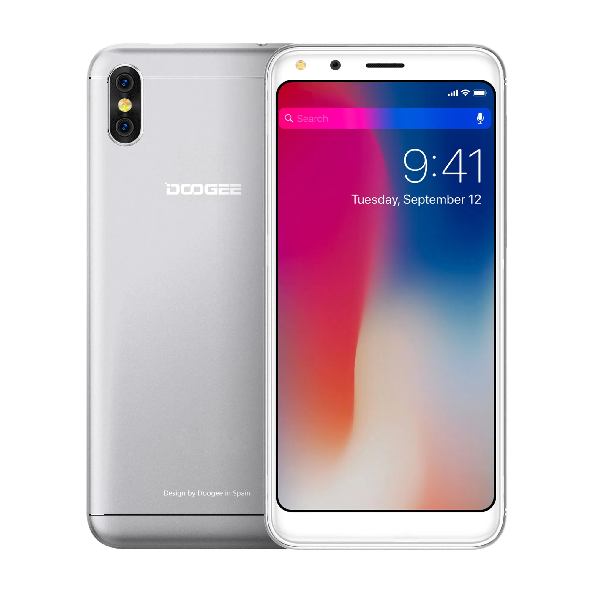 DOOGEE X53 5.3 Inch 720P Quad Core 1   16GB Smart Phone-Silver