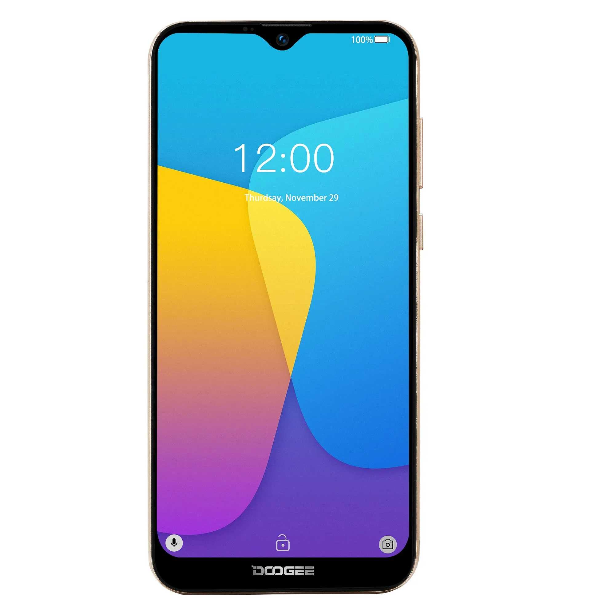 DOOGEE X90 Cellphone 6.1inch 19:9 Waterdrop LTPS Screen Smartphone Quad Core CPU 1GB RAM 16GB ROM 3400mAh Battery Dual SIM Cards 8MP 5MP Camera Android 8.1 OS  Blue_Non-European version