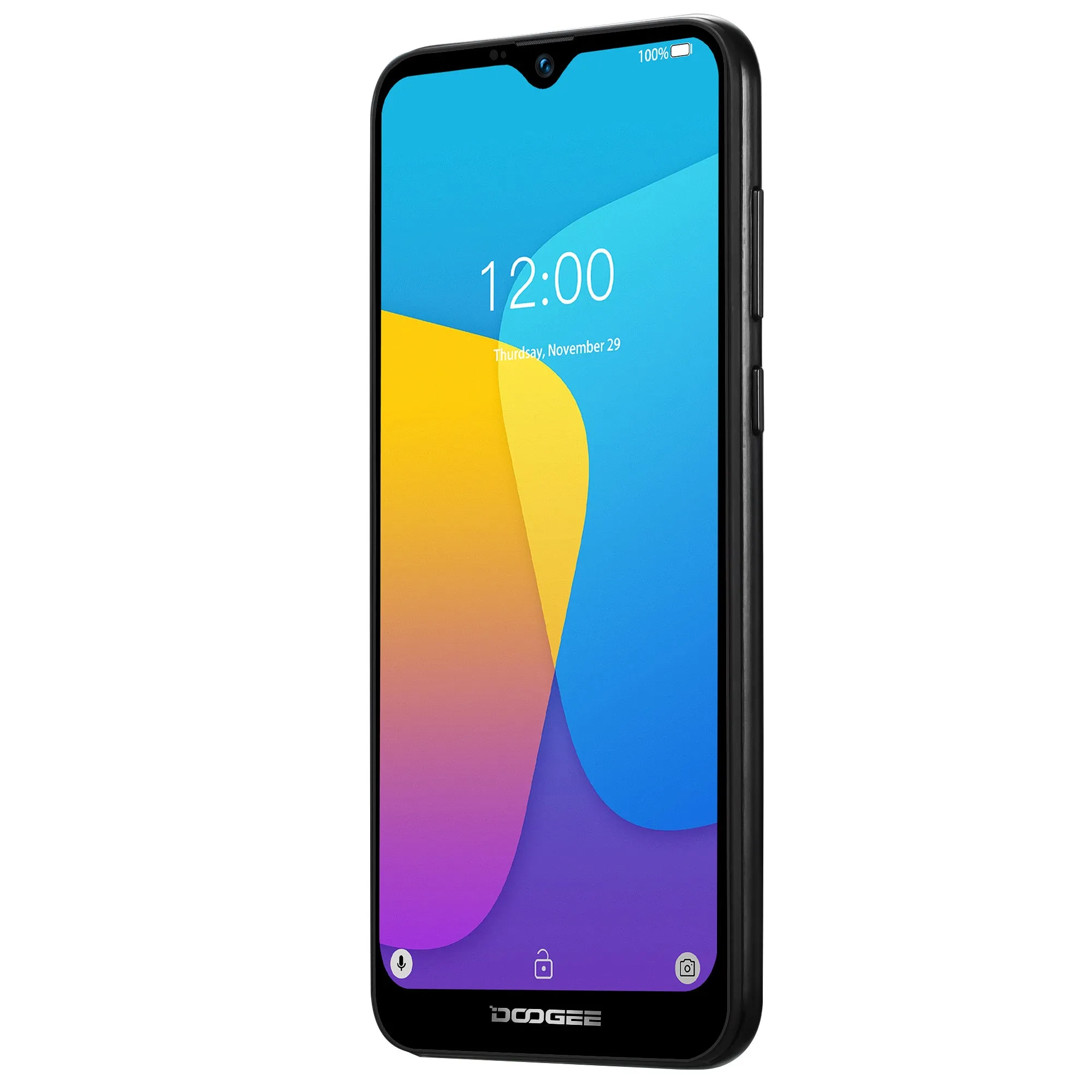 DOOGEE X90 Cellphone 6.1inch 19:9 Waterdrop LTPS Screen Smartphone Quad Core CPU 1GB RAM 16GB ROM 3400mAh Battery Dual SIM Cards 8MP 5MP Camera Android 8.1 OS  Blue_Non-European version