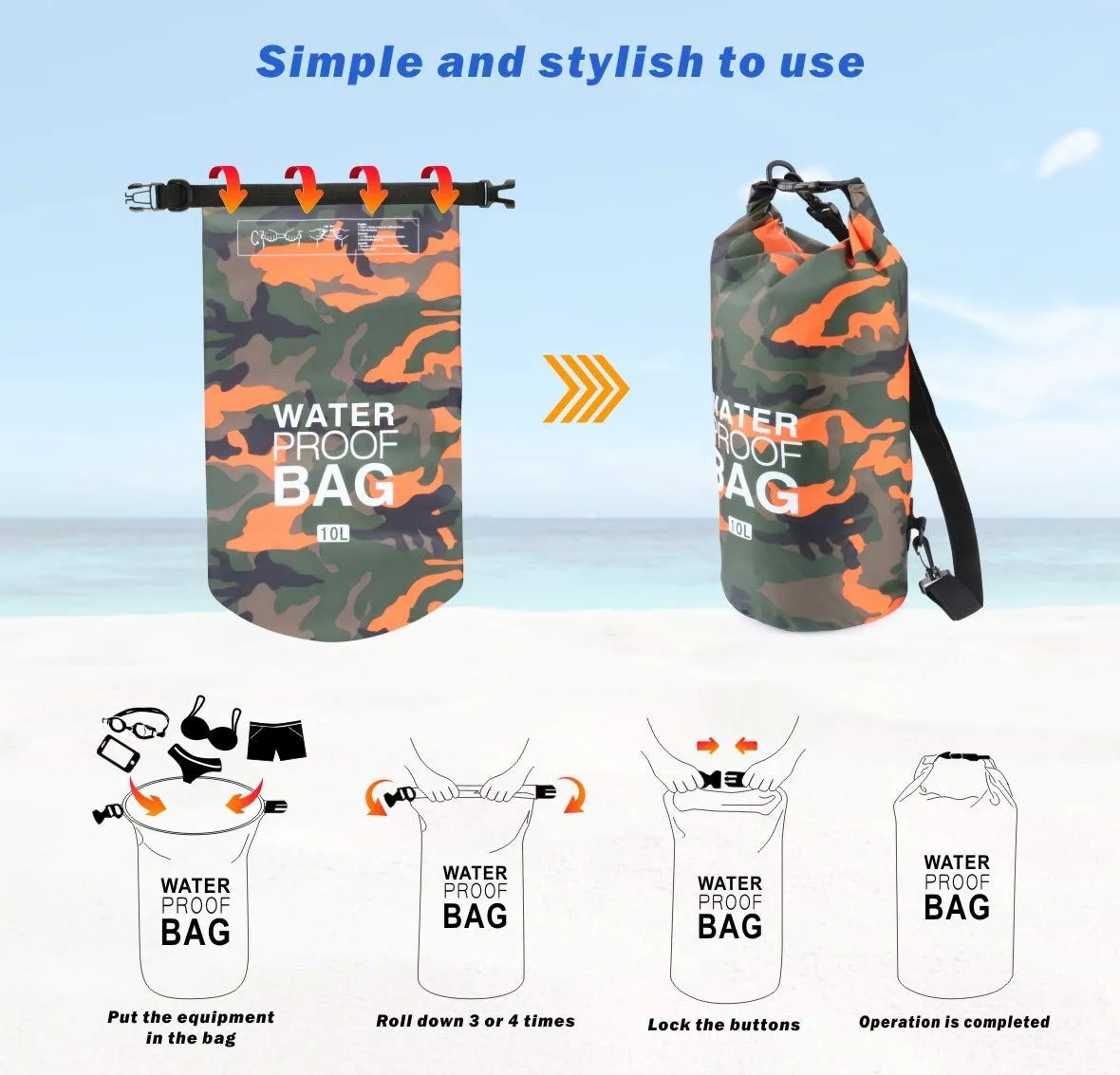 Dry Bags Waterproof Backpack 15 30L Wet Heavy Duty Diving Kayak Outdoor Rucksack