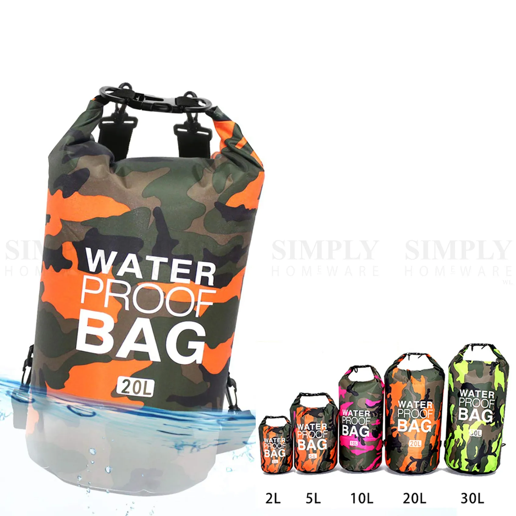Dry Bags Waterproof Backpack 15 30L Wet Heavy Duty Diving Kayak Outdoor Rucksack