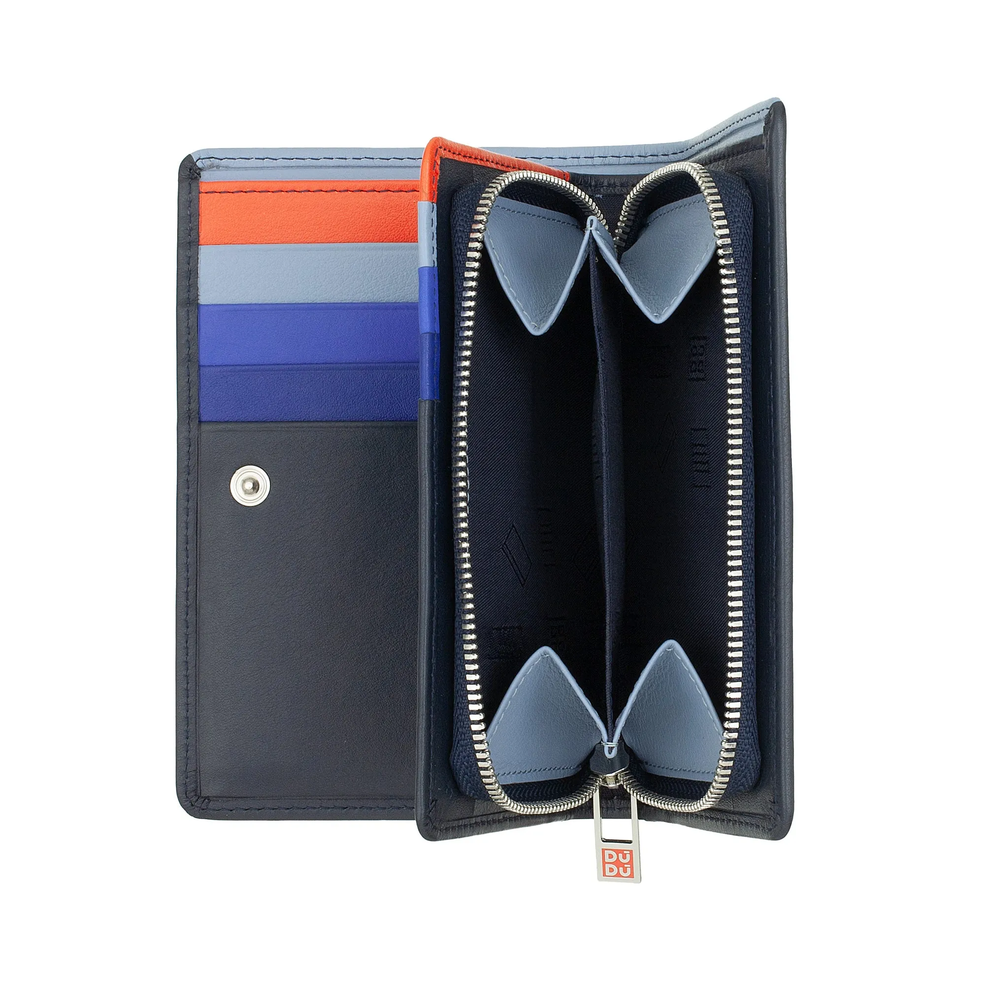 Dudu Coloring Women's Wallet Rfid in Multicolor Leather With Key holder, Card holder pockets and cards