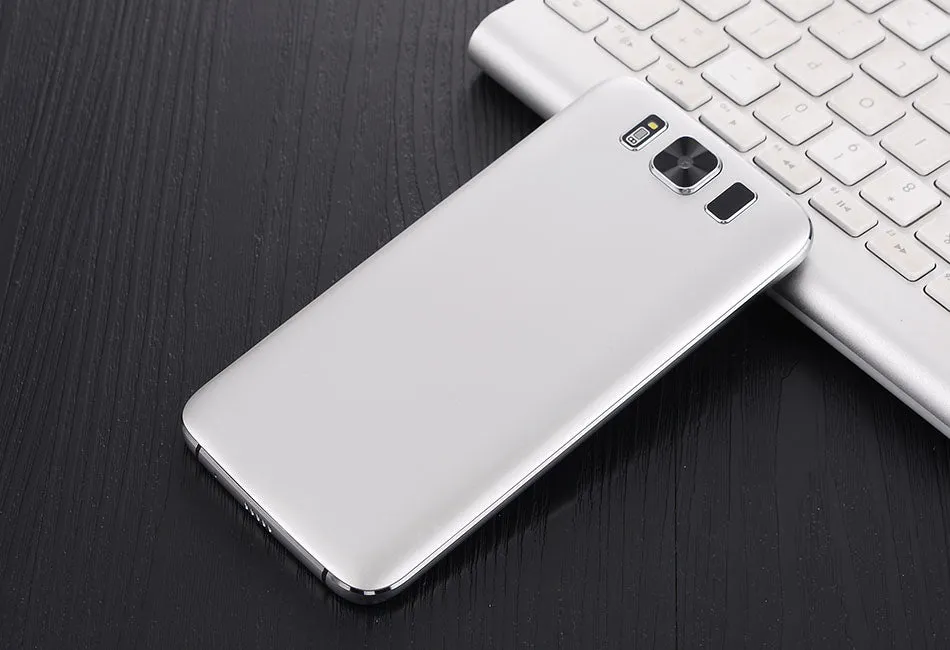 E-Ceros C8 Edge Smartphone - Quad-Core CPU, 3G, Dual-IMEI, Android 6.0, 5.5-Inch Display, Google Play, Bluetooth 4.0 (Silver)