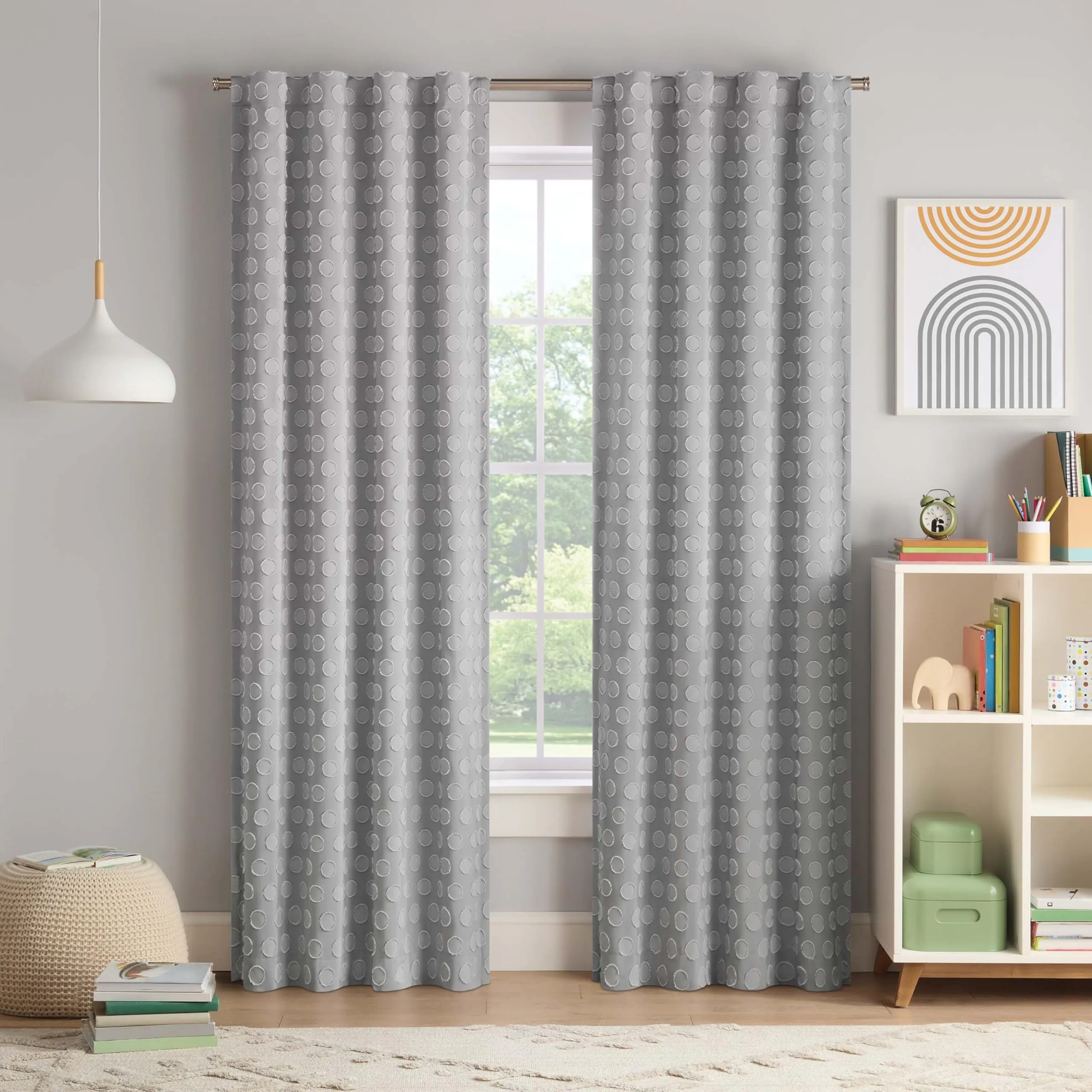 Eclipse Kids Blackout Curtain Kids Curtain with Clipped Dot Print