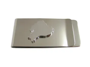 Ecuador Map Shape Pendant Money Clip