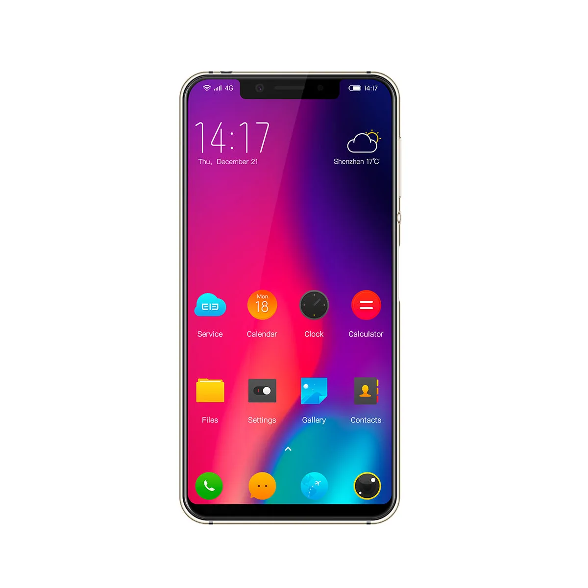Elephone A4 Mobile Phone - Android 8.1, MT6739 Quad Core Dual, 5.85 inches, SIM 3GB RAM 16GB ROM, 3000mAh Fingerpringt - Gold