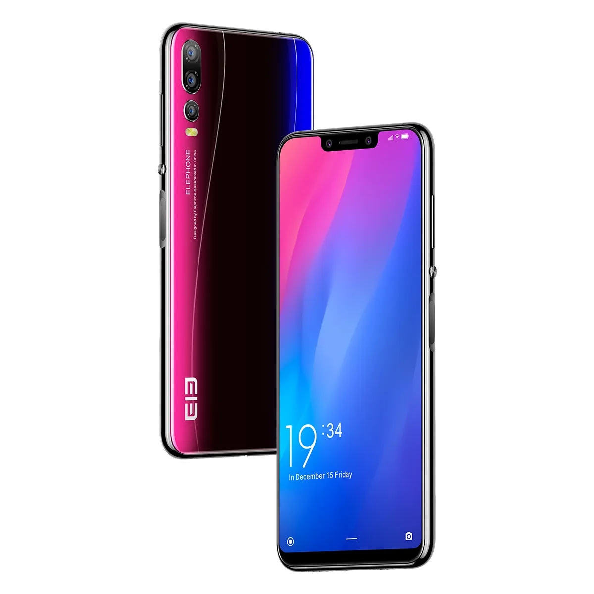 Elephone A5 6.18"" 18.7:9 Android 8.1 P60 MT6771 Quad Core 4GB RAM 64GB ROM 12MP   20MP Face Unlock Fingerprint 4G OTG Mobile Phone(EU Standard) 6.18_Neon blue