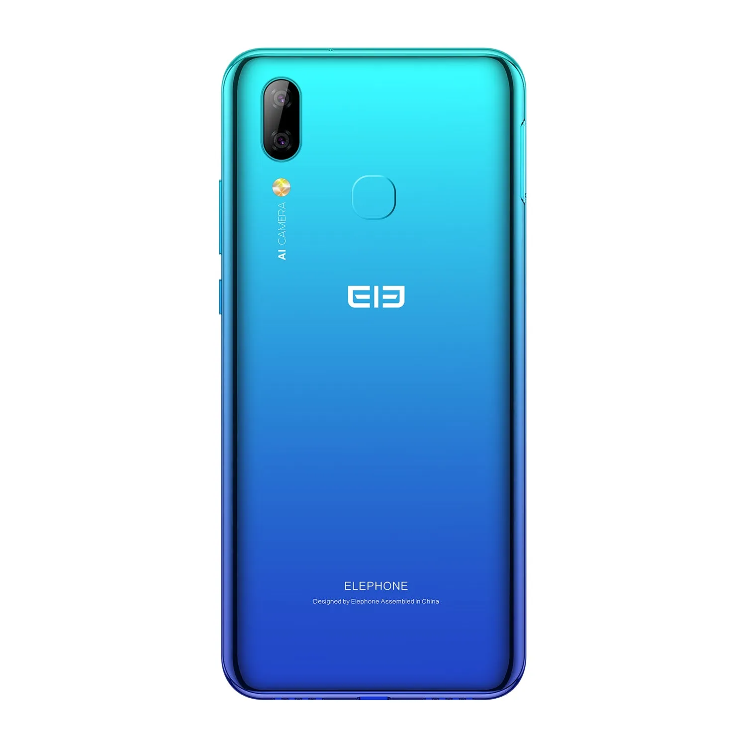 Elephone A6 MAX 6.53 Inch 4GB 64GB Android 9.0 Smartphone MT6762V Quad Core 20MP Fingerprint 3400mAh 4G OTG NFC Mobile Phone blue