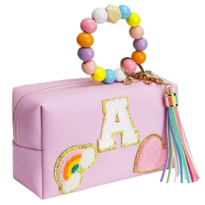 Elilier Gift for Kids, Easter Basket Stuffers, Girls Skin Care Set for Kids Ages 4-12, Letter Pouch Cosmetic Bag Toiletry Bag, Personalized Birthday Gift for Women Girl, Easter Gifts for Kids (Medium)