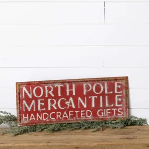 Embossed North Pole Sign