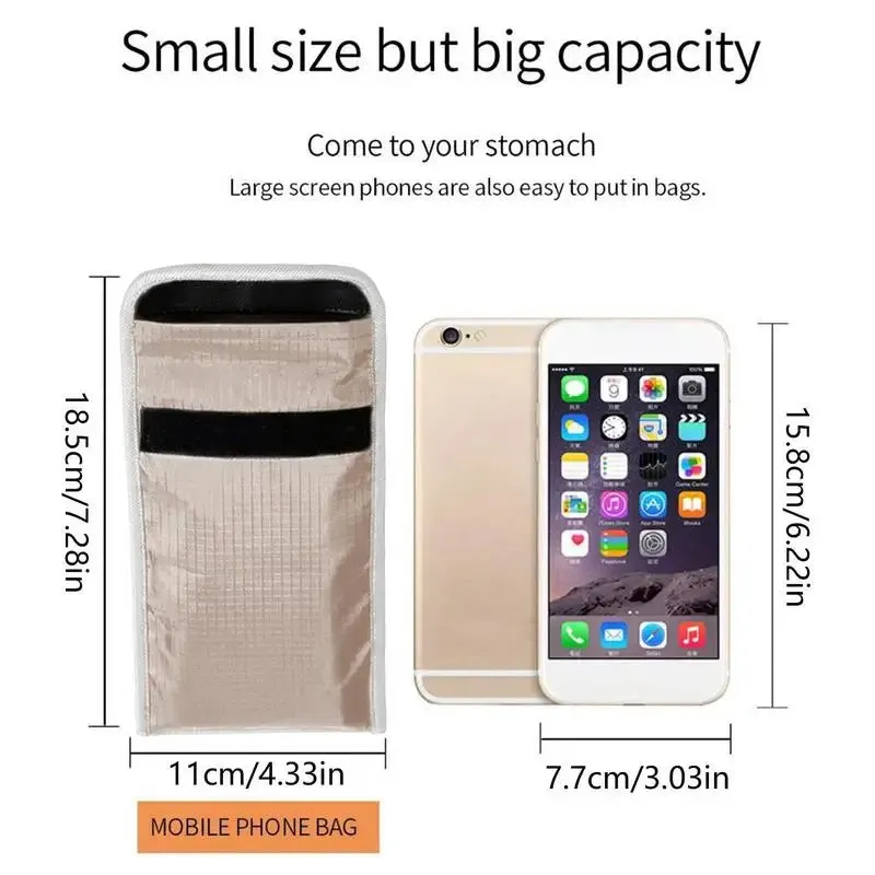 EMF Blocking RFID Cell Phone Signal GPS Blocking Faraday Bag