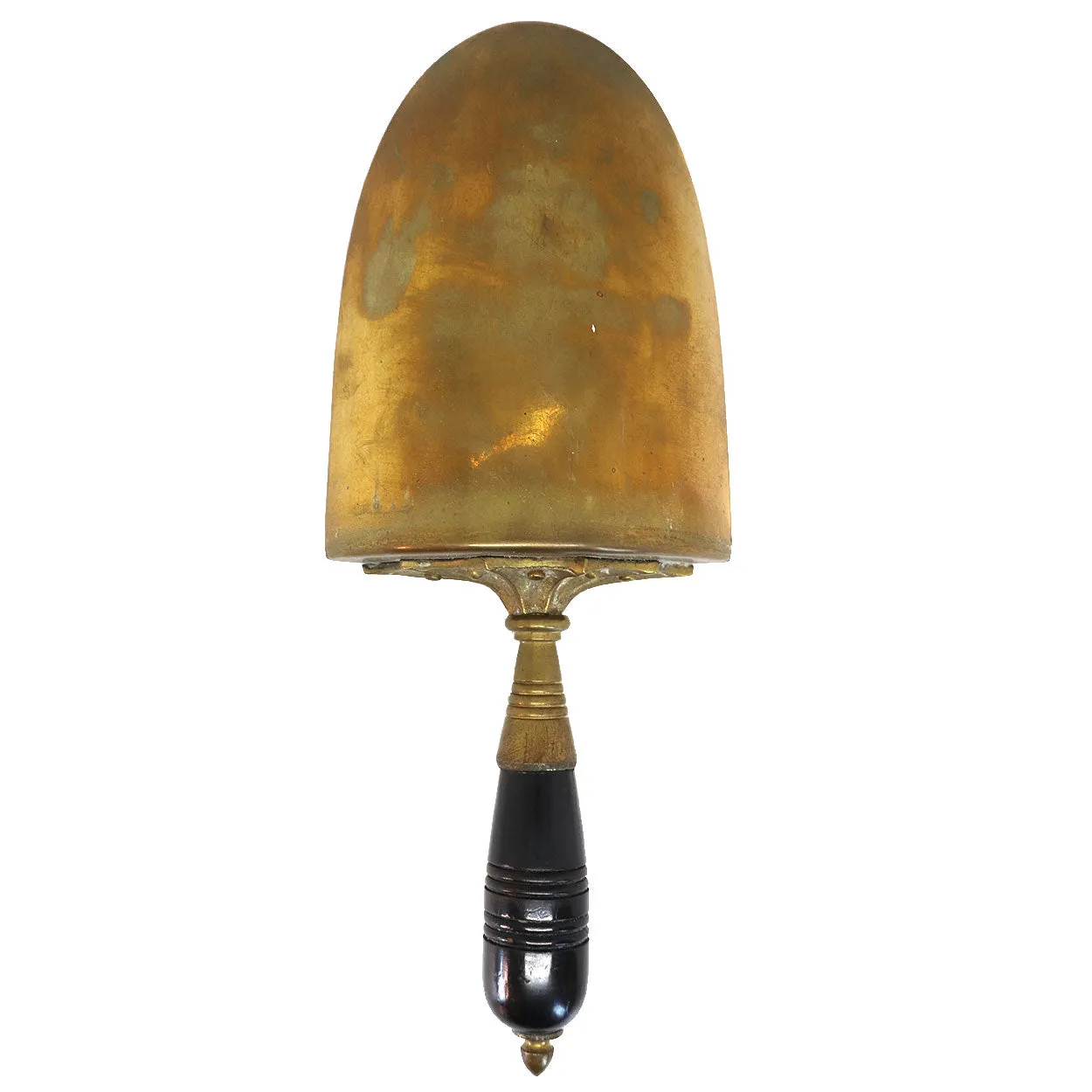 English Benham & Froud Brass, Ebonized Wood, Tin Lined Coal Scuttle and Shovel