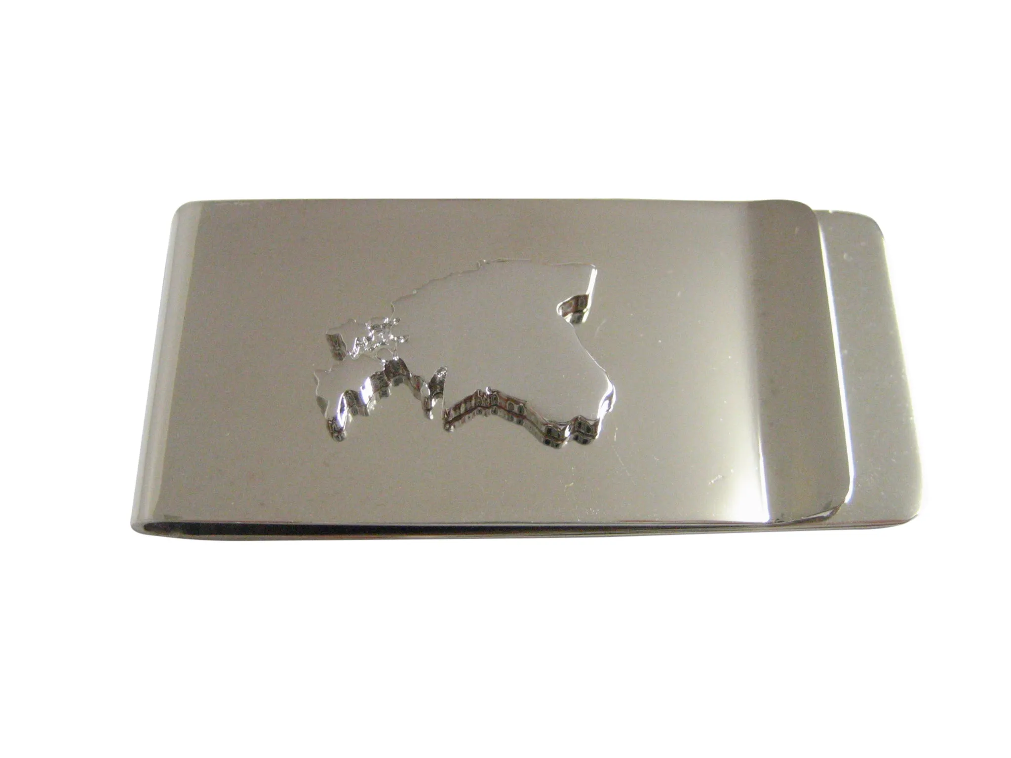 Estonia Map Shape Money Clip