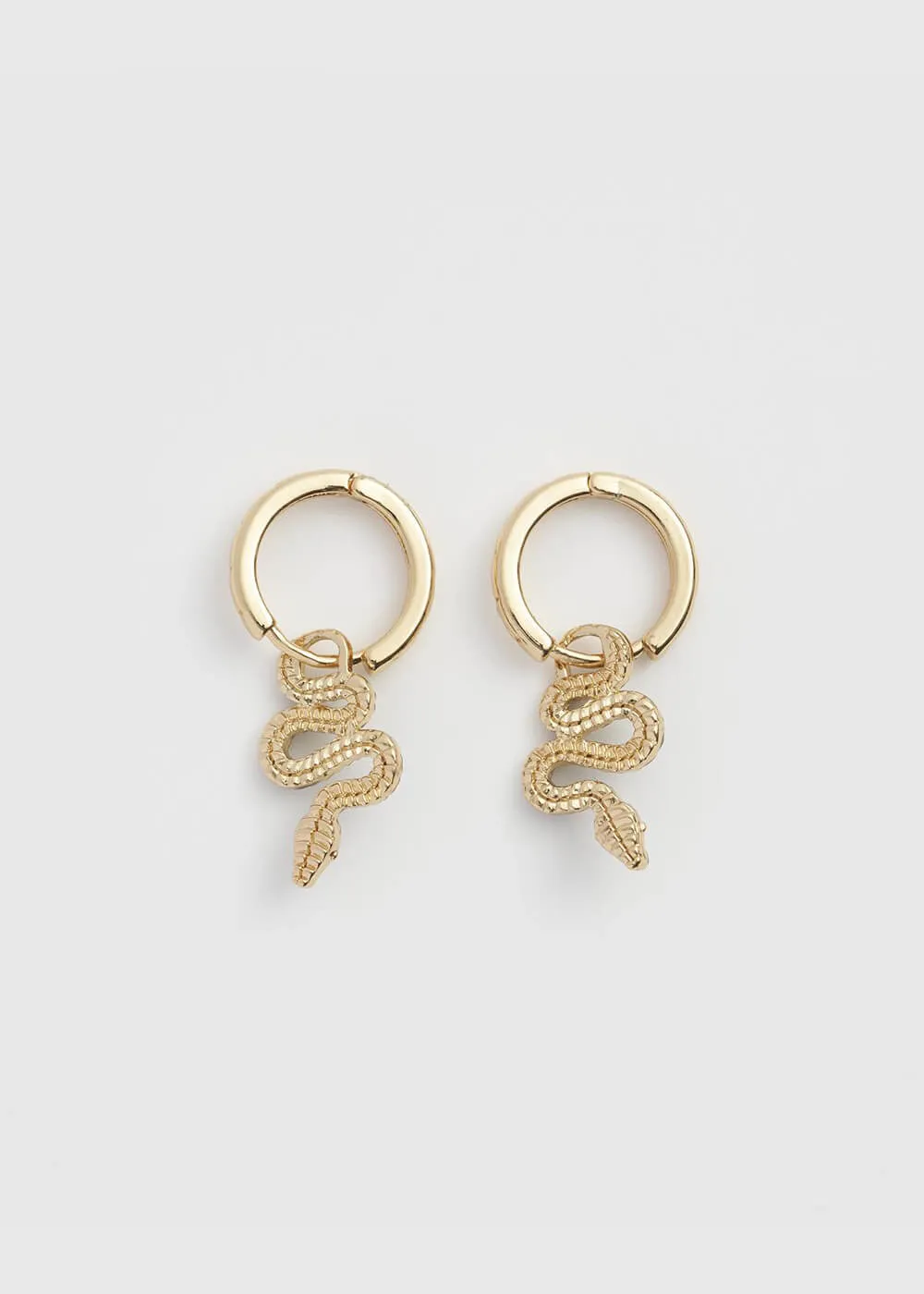 Fable England Celestial Snake Huggie Earrings