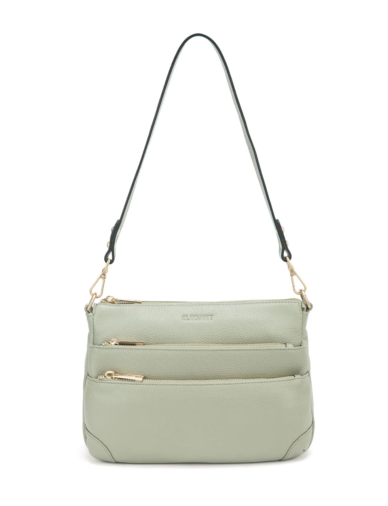 FAITH LEATHER CROSS BODY BAG- E1-0749-D-SAGE