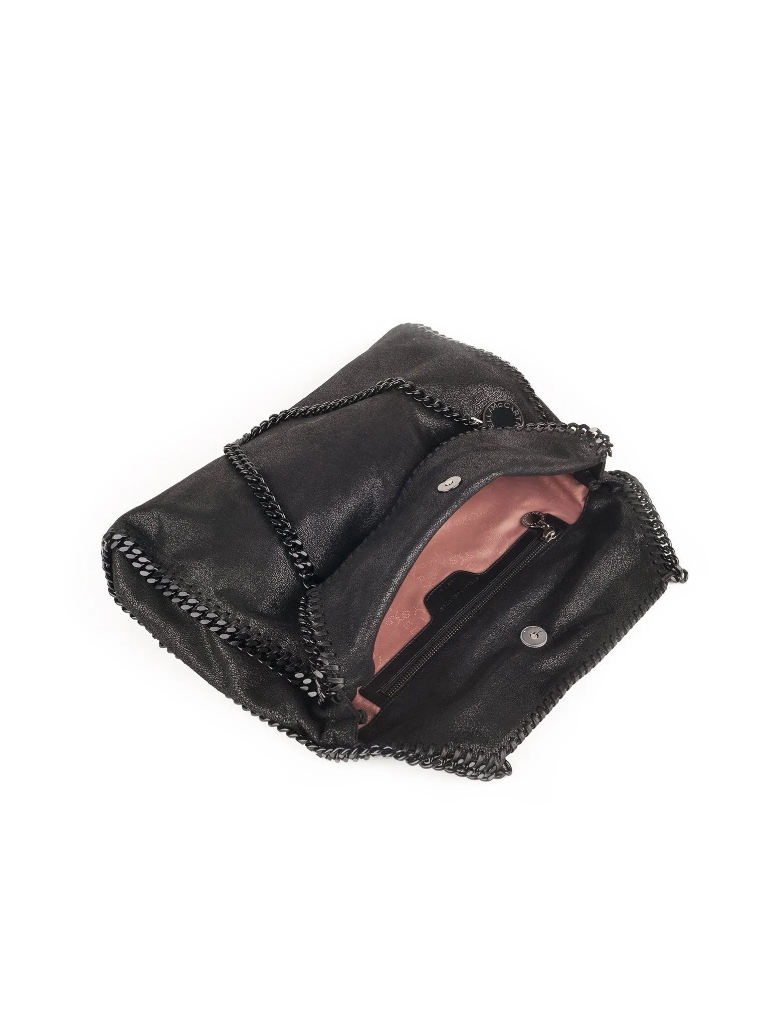Falabella Shaggy Deer Small Tote - Black / Black