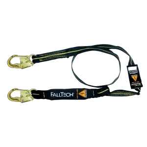 FallTech 8242AF 6' Arc Flash Energy Absorbing Lanyard, Single-leg with Steel Snap Hooks (each)