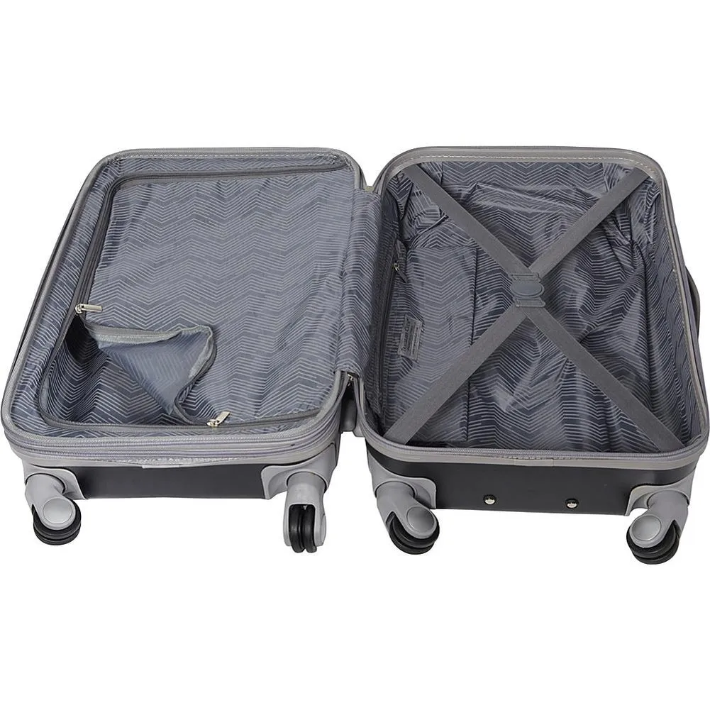 famous luggage modern 20" hardside expandable hardside carry-on