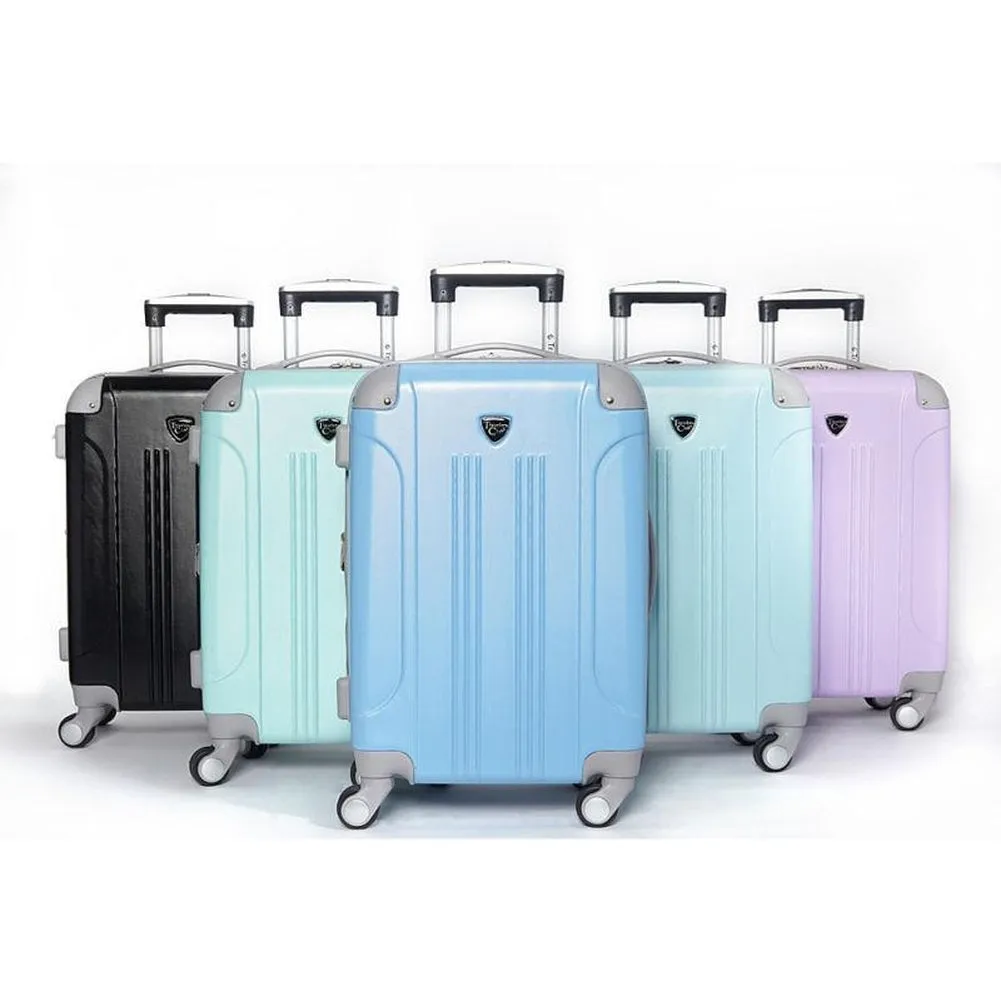 famous luggage modern 20" hardside expandable hardside carry-on
