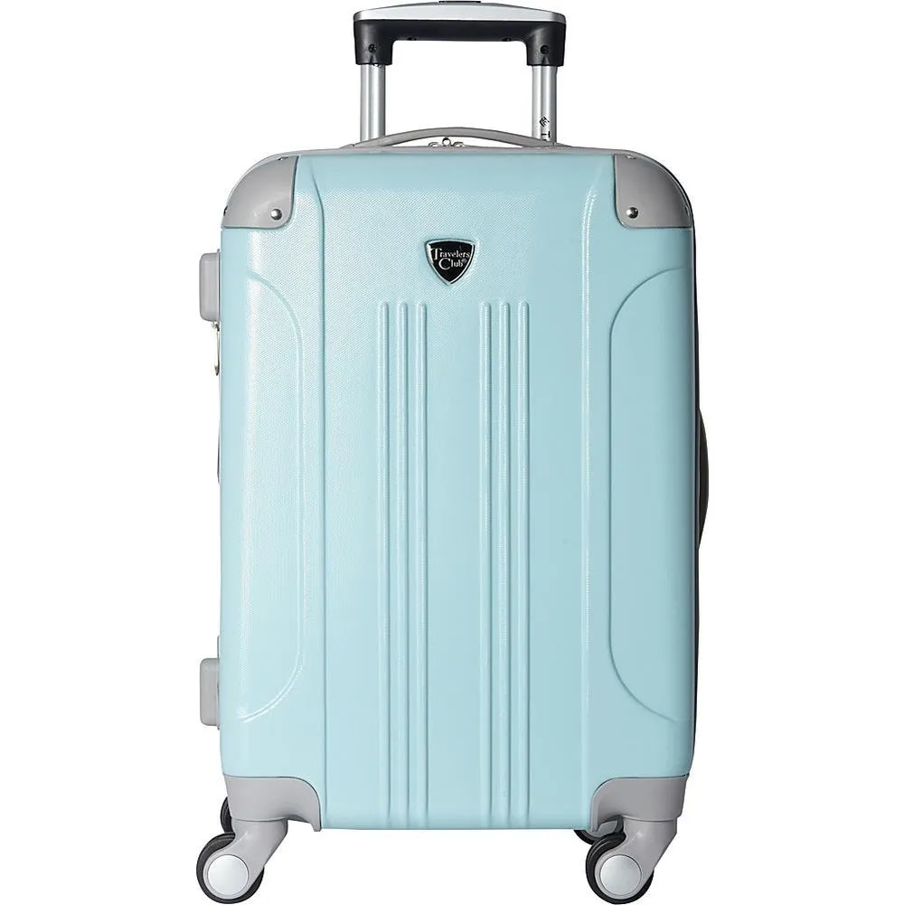 famous luggage modern 20" hardside expandable hardside carry-on