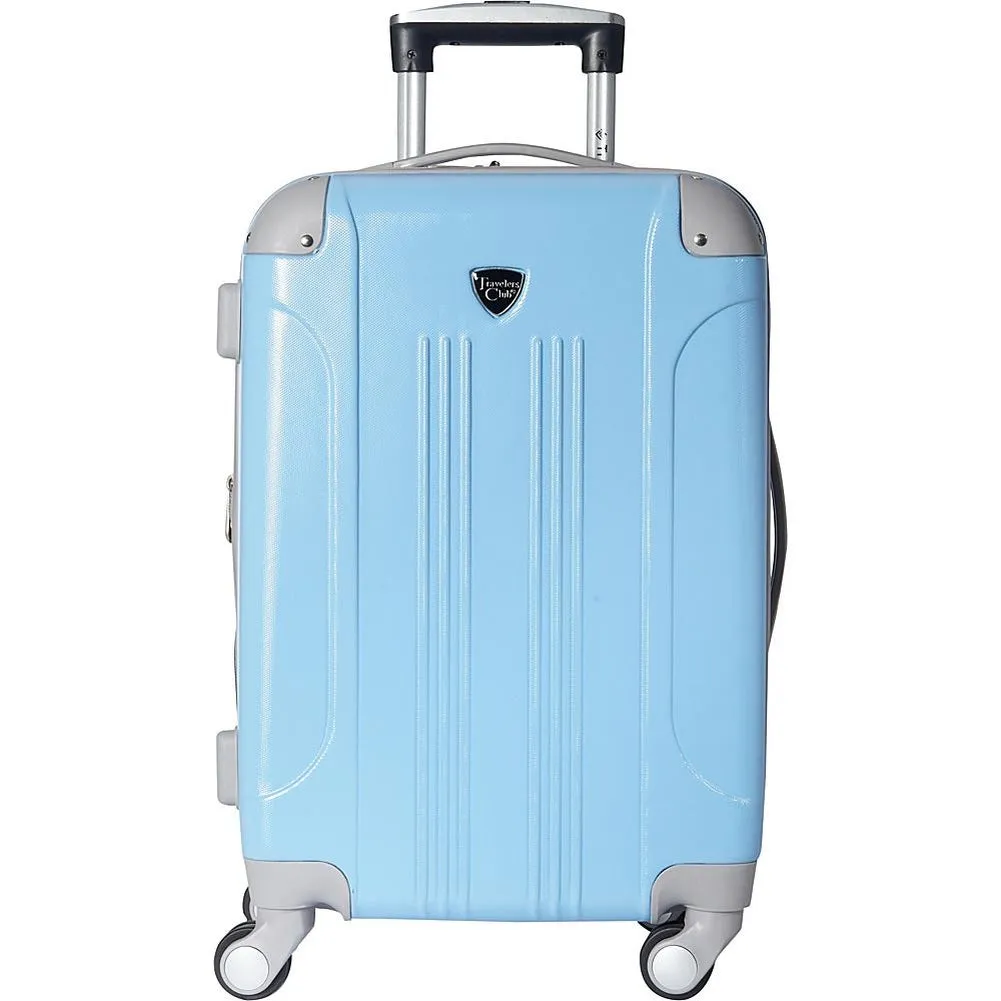 famous luggage modern 20" hardside expandable hardside carry-on