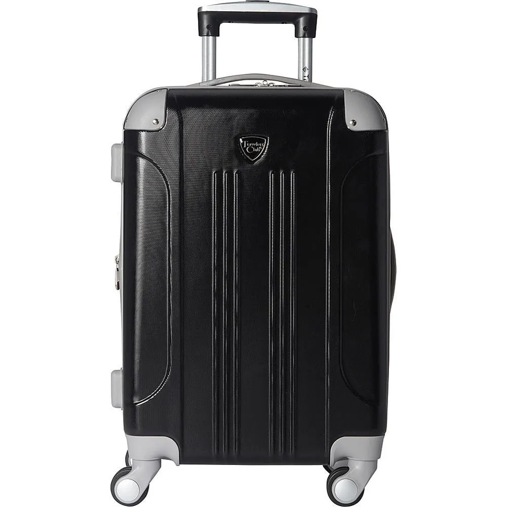 famous luggage modern 20" hardside expandable hardside carry-on