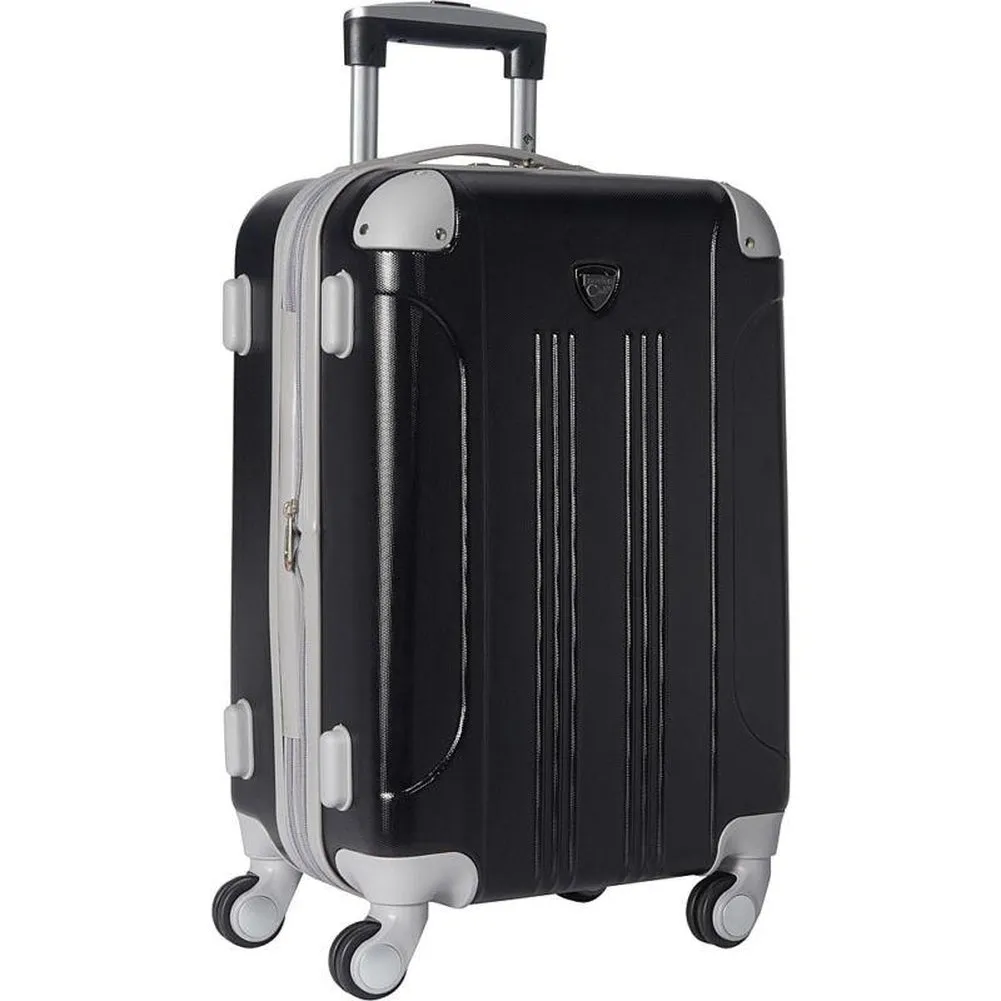 famous luggage modern 20" hardside expandable hardside carry-on